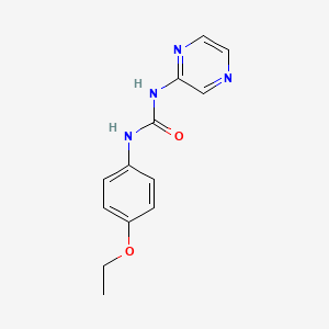 molecular formula C13H14N4O2 B10967097 1-(4-Ethoxyphenyl)-3-pyrazin-2-ylurea 