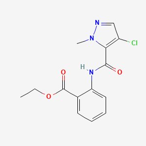 ethyl 2-{[(4-chloro-1-methyl-1H-pyrazol-5-yl)carbonyl]amino}benzoate