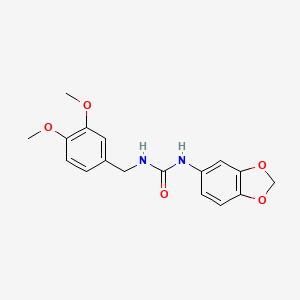 molecular formula C17H18N2O5 B10967105 1-(1,3-Benzodioxol-5-yl)-3-(3,4-dimethoxybenzyl)urea 