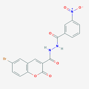 6-bromo-N'-[(3-nitrophenyl)carbonyl]-2-oxo-2H-chromene-3-carbohydrazide