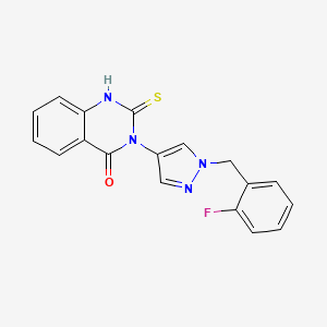 3-[1-(2-fluorobenzyl)-1H-pyrazol-4-yl]-2-sulfanylquinazolin-4(3H)-one