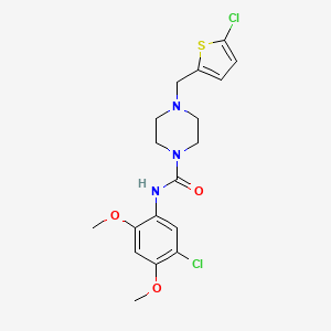 N-(5-chloro-2,4-dimethoxyphenyl)-4-[(5-chlorothiophen-2-yl)methyl]piperazine-1-carboxamide