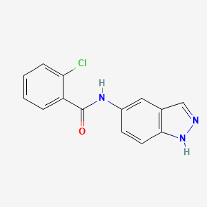 molecular formula C14H10ClN3O B10967136 2-chloro-N-(1H-indazol-5-yl)benzamide 