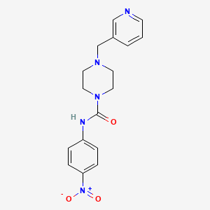 molecular formula C17H19N5O3 B10967140 N-(4-nitrophenyl)-4-(pyridin-3-ylmethyl)piperazine-1-carboxamide 