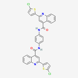 N,N'-benzene-1,4-diylbis[2-(5-chlorothiophen-2-yl)quinoline-4-carboxamide]