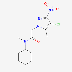 2-(4-chloro-5-methyl-3-nitro-1H-pyrazol-1-yl)-N-cyclohexyl-N-methylacetamide