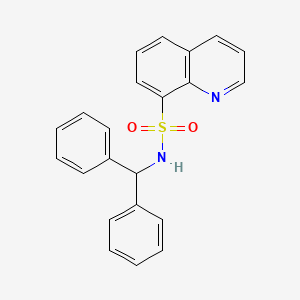 molecular formula C22H18N2O2S B10967194 N-(diphenylmethyl)quinoline-8-sulfonamide 