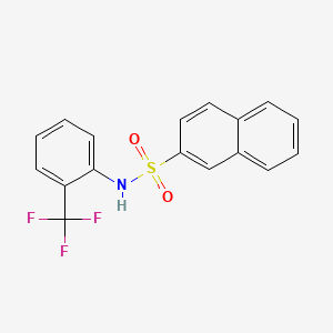 molecular formula C17H12F3NO2S B10967200 N-[2-(trifluoromethyl)phenyl]naphthalene-2-sulfonamide 