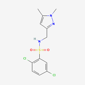 2,5-dichloro-N-[(1,5-dimethyl-1H-pyrazol-3-yl)methyl]benzenesulfonamide