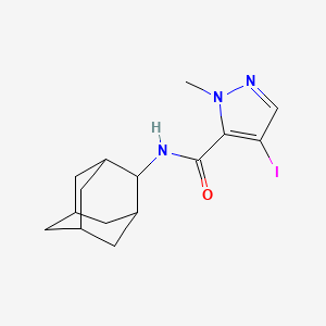 molecular formula C15H20IN3O B10967229 N-(2-Adamantyl)-4-iodo-1-methyl-1H-pyrazole-5-carboxamide 