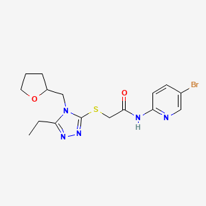 N-(5-bromopyridin-2-yl)-2-{[5-ethyl-4-(tetrahydrofuran-2-ylmethyl)-4H-1,2,4-triazol-3-yl]sulfanyl}acetamide