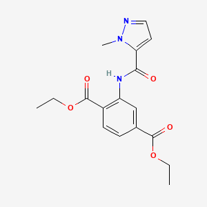 diethyl 2-{[(1-methyl-1H-pyrazol-5-yl)carbonyl]amino}benzene-1,4-dicarboxylate