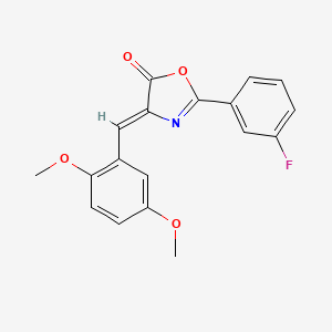 (4Z)-4-(2,5-dimethoxybenzylidene)-2-(3-fluorophenyl)-1,3-oxazol-5(4H)-one