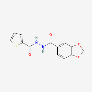 N'-(thiophen-2-ylcarbonyl)-1,3-benzodioxole-5-carbohydrazide