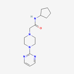 N-cyclopentyl-2-[4-(pyrimidin-2-yl)piperazin-1-yl]acetamide