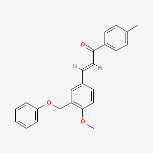 (2E)-3-[4-methoxy-3-(phenoxymethyl)phenyl]-1-(4-methylphenyl)prop-2-en-1-one