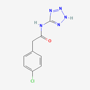 molecular formula C9H8ClN5O B10967319 2-(4-chlorophenyl)-N-(1H-tetrazol-5-yl)acetamide 