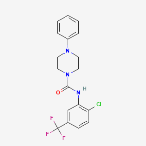 N-[2-chloro-5-(trifluoromethyl)phenyl]-4-phenylpiperazine-1-carboxamide