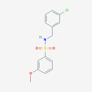 N-(3-chlorobenzyl)-3-methoxybenzenesulfonamide