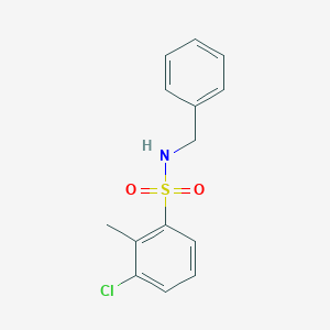 molecular formula C14H14ClNO2S B10967342 N-benzyl-3-chloro-2-methylbenzenesulfonamide 