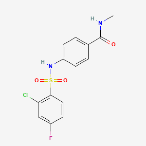 4-{[(2-chloro-4-fluorophenyl)sulfonyl]amino}-N-methylbenzamide