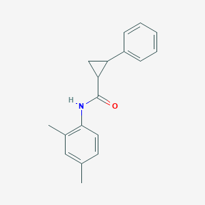 molecular formula C18H19NO B10967356 N-(2,4-dimethylphenyl)-2-phenylcyclopropanecarboxamide 