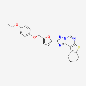 2-{5-[(4-Ethoxyphenoxy)methyl]-2-furyl}-8,9,10,11-tetrahydro[1]benzothieno[3,2-E][1,2,4]triazolo[1,5-C]pyrimidine