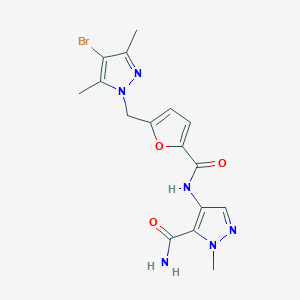 4-[({5-[(4-bromo-3,5-dimethyl-1H-pyrazol-1-yl)methyl]furan-2-yl}carbonyl)amino]-1-methyl-1H-pyrazole-5-carboxamide