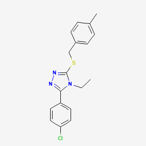 3-(4-chlorophenyl)-4-ethyl-5-[(4-methylbenzyl)sulfanyl]-4H-1,2,4-triazole