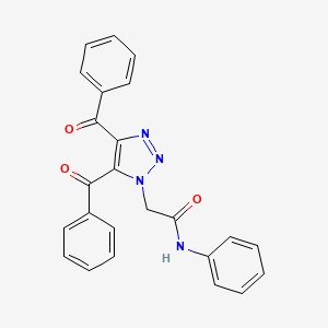 molecular formula C24H18N4O3 B10967445 2-(4,5-dibenzoyl-1H-1,2,3-triazol-1-yl)-N-phenylacetamide 