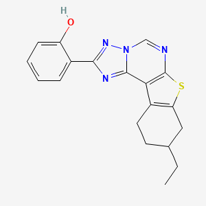 2-(9-Ethyl-8,9,10,11-tetrahydro[1]benzothieno[3,2-e][1,2,4]triazolo[1,5-c]pyrimidin-2-yl)phenol