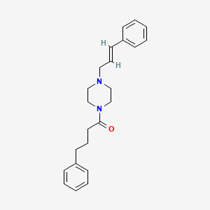 molecular formula C23H28N2O B10967462 4-phenyl-1-{4-[(2E)-3-phenylprop-2-en-1-yl]piperazin-1-yl}butan-1-one 