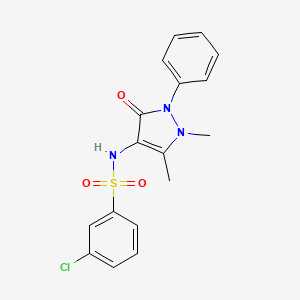 3-chloro-N-(1,5-dimethyl-3-oxo-2-phenyl-2,3-dihydro-1H-pyrazol-4-yl)benzenesulfonamide