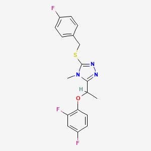 3-[1-(2,4-difluorophenoxy)ethyl]-5-[(4-fluorobenzyl)sulfanyl]-4-methyl-4H-1,2,4-triazole