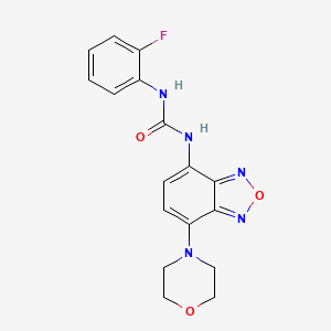 molecular formula C17H16FN5O3 B10967512 1-(2-Fluorophenyl)-3-[7-(morpholin-4-yl)-2,1,3-benzoxadiazol-4-yl]urea 