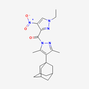 [4-(1-Adamantyl)-3,5-dimethyl-1H-pyrazol-1-YL](1-ethyl-4-nitro-1H-pyrazol-3-YL)methanone