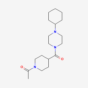 1-{4-[(4-Cyclohexylpiperazin-1-yl)carbonyl]piperidin-1-yl}ethanone