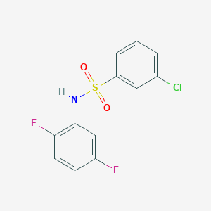 molecular formula C12H8ClF2NO2S B10967615 3-chloro-N-(2,5-difluorophenyl)benzenesulfonamide 