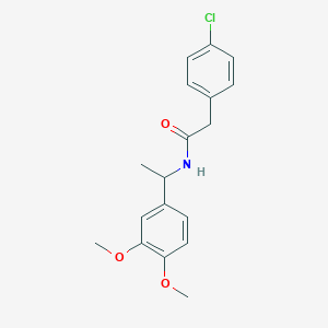 2-(4-chlorophenyl)-N-[1-(3,4-dimethoxyphenyl)ethyl]acetamide