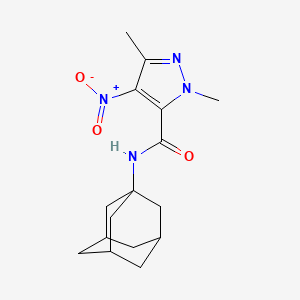 N-(1-Adamantyl)-1,3-dimethyl-4-nitro-1H-pyrazole-5-carboxamide