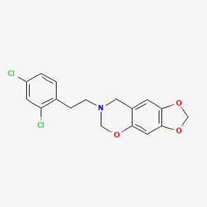 molecular formula C17H15Cl2NO3 B10967630 7-[2-(2,4-dichlorophenyl)ethyl]-7,8-dihydro-6H-[1,3]dioxolo[4,5-g][1,3]benzoxazine 