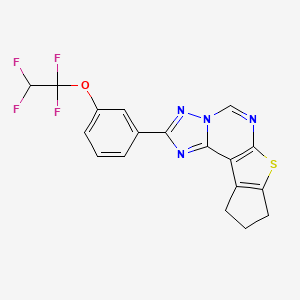 2-[3-(1,1,2,2-tetrafluoroethoxy)phenyl]-9,10-dihydro-8H-cyclopenta[4,5]thieno[3,2-e][1,2,4]triazolo[1,5-c]pyrimidine