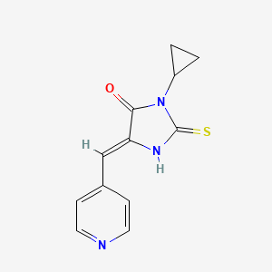 molecular formula C12H11N3OS B10967651 (5Z)-3-cyclopropyl-5-(pyridin-4-ylmethylidene)-2-thioxoimidazolidin-4-one 