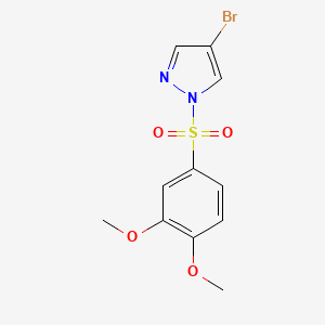 molecular formula C11H11BrN2O4S B10967655 4-bromo-1-[(3,4-dimethoxyphenyl)sulfonyl]-1H-pyrazole 