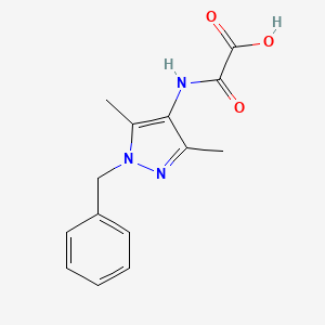 molecular formula C14H15N3O3 B10967659 [(1-benzyl-3,5-dimethyl-1H-pyrazol-4-yl)amino](oxo)acetic acid 