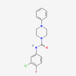 molecular formula C17H17ClFN3O B10967678 N-(3-chloro-4-fluorophenyl)-4-phenylpiperazine-1-carboxamide 