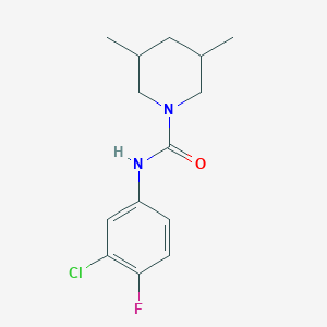 N-(3-chloro-4-fluorophenyl)-3,5-dimethylpiperidine-1-carboxamide