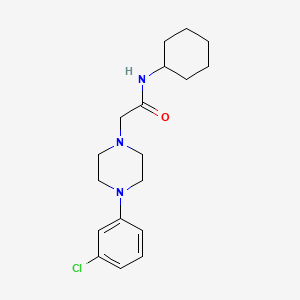 2-[4-(3-chlorophenyl)piperazin-1-yl]-N-cyclohexylacetamide