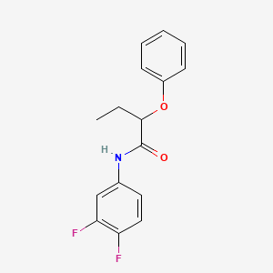 molecular formula C16H15F2NO2 B10967714 N-(3,4-difluorophenyl)-2-phenoxybutanamide 