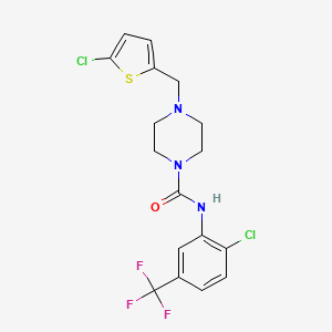 4-[(5-chlorothiophen-2-yl)methyl]-N-[2-chloro-5-(trifluoromethyl)phenyl]piperazine-1-carboxamide